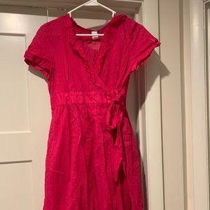 Beautiful Bright Pink J Crew wrap dress